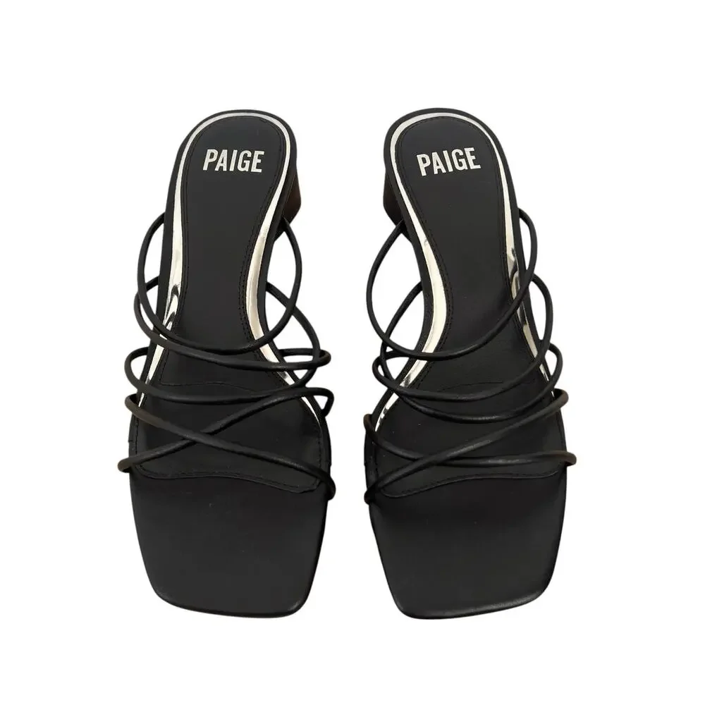 NEW Paige Black Gemma Strappy Sandals 7